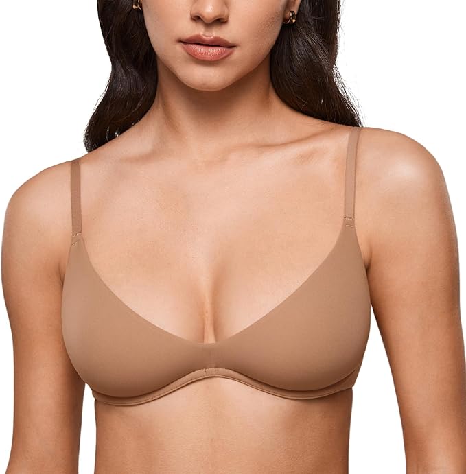 Deep Plunge Unlined Underwire Demi Balconette Bra